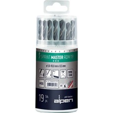 Alpen Hss Sprint Drill Bit Set 19 Piece In Round Plastic Container