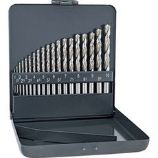 Alpen Super Drill Bit Set 19 Piece 1-10 X 0.5mm In Metal Case