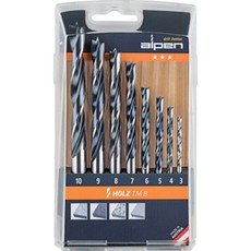 Alpen Wood Drill Bit Set 8 Piece 3-10mm X 1mm