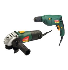 Ryobi - 500W Drill & 650W Grinder