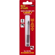 Tork Craft Glass & Tile Drill 6mm 4 Flute With Hex Shank