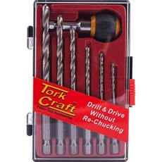 Tork Craft Hex Shank Drill Set 7Pce With Quick Change Adaptor Set 7Pce