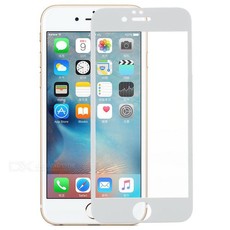 4D iPhone 6 Curved Edge Tempered Glass Screen Protector - White