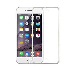 Meraki 3D Aluminium Edged Glass Screen Protector for iPhone 6,7&8+ -Silver