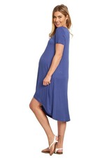 Absolute Maternity Hi- Low Dress - Blue