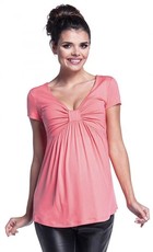 Absolute Maternity Summer Tab Top - Coral