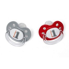 Audi Sport Dummy with Chain Set of 2, Baby's - Grey & Red