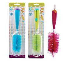 Bulk Pack 4x Cooey Bottle & Nipple Brush Card of 2 Assorted Colours