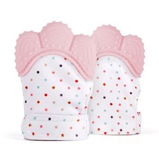 Comfy Kids Teething Mitten Glove Set of 2 - Pink