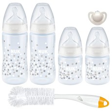 NUK FC+ Temperature Control 4 Bottle Starter Pack STD - Sil Teat - Confetti