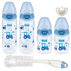 NUK FC+ Temperature Control 4 Bottle Starter Pack STD - Sil Teat - Tractor