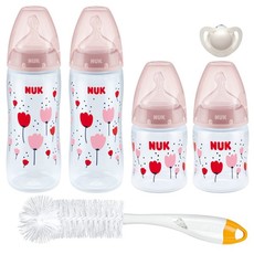 NUK FC+ Temperature Control 4 Bottle Starter Pack STD - Sil Teat - Tulip