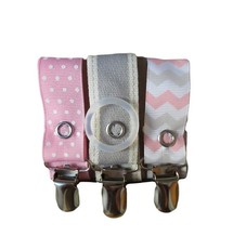 Pink & Grey Chevron, Grey Stripes & Pink Polka Dots Dummy Ribbon Set