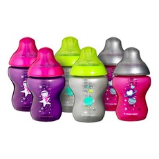 Tommee Tippee - CTN - Decorated 260ml 6 Pack - Girl