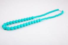 Nom Nom Baby Alex Silicone Teething Necklace - Turquoise