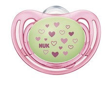 Nuk Freestyle Night Silicone Soother Hearts