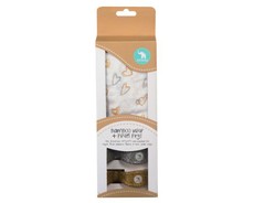 All4Ella Single Bamboo Wrap & Pram Peg Box - Gold & Silver