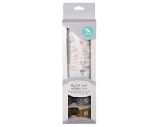 All4Ella Single Muslin Wrap & Pram Peg Box - Gold & Silver