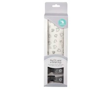 All4Ella Single Muslin Wrap & Pram Peg Box - Silver