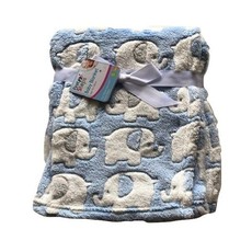 Baby Blanket.Elephant.Blue