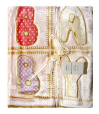 Mothers Choice Mink Cutwork Baby Blanket Pink