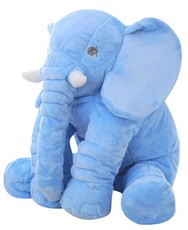 Plush Elephant Pillow - Blue