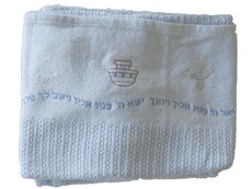 Romy & Rosie Hebrew Blessing Blanket - Blue