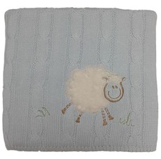 Romy & Rosie Stroller Blanket Fluffy Sheep Blue