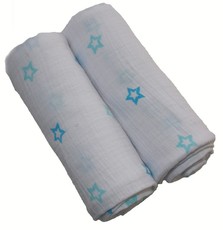 SugarDots - Starry Night Muslin Blankets - Set of 2