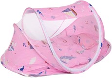 Totland Foldable Pop Up Baby Travel Bed Net - Sailors Pink