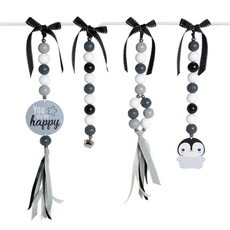 Ruby Melon Natural Dingle Dangle Set - Happy Penguin