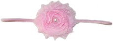 Fine Flower Pearly Headband - Baby Pink