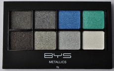 BYS Cosmetics 8 Palette Metallic Eyeshadow Darks - 8g