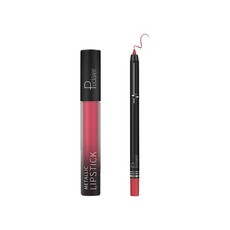 Pudaier Lip Makeup Kit - Lip Gloss & Lipliner Pencil Velvet Matte 2