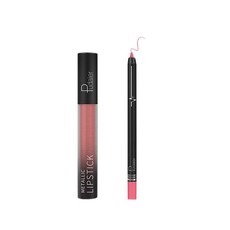 Pudaier Lip Makeup Kit - Lip Gloss & Lipliner Pencil Velvet Matte 5