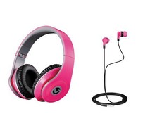 Volkano Dual Neo Series Headphones Pink - VB-VC404-NP