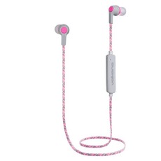 Volkano Moda Series Nylon Bluetooth Earphones - Pink