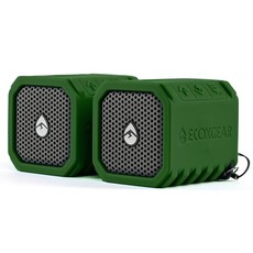 EcoXGear EcoDuo Waterproof Bluetooth Wireless Speakers - Twin Pack Green