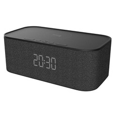 Snug Bluetooth Speaker With Clock Radio & Wireless Charger Black