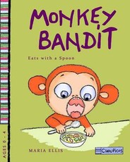 Monkey Bandit Eats with a Spoon