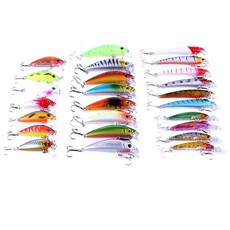 Hengjia 26pcs Minnow Fishing Lure Set 4 Models