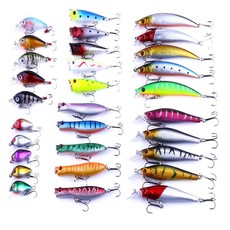 Hengjia 30pcs Minnow Fishing Lure Set 6 Models