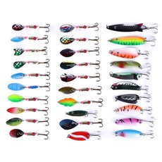 HENGJIA 30 PCS Sequins Set of Lures (Metal 2.5 to 4cm)