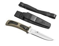 Ocean Diver Knife with Sheath & Leg Straps - Black