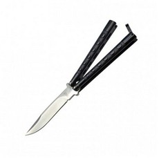 Ace Butterfly Knife - Black/Blue Dot Handle