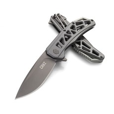 CRKT Gusset Folding Knife - Plain Grey