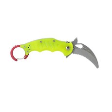 Yellow Mini Karambit G10 Stone Folding Knife