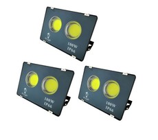 Set Of 3 LED 100w Flood Light Spot Light Outdoor Light