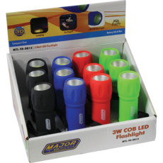 Major Tech - MTL-90-DB12 Small Rubber Torch COB LED 1,5W (12 Piece)