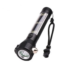 Optic Solar Power Flashlight - Black